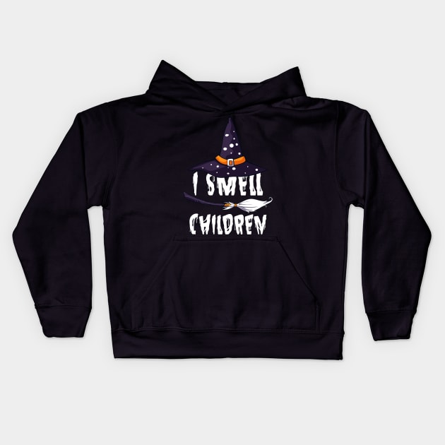 I Smell Children Witch Halloween Costume Kids Hoodie by foxmqpo